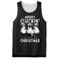 Merry Cluckin Christmas Funny Christmas Graphic Mesh Reversible Basketball Jersey Tank