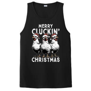 Merry Cluckin Christmas Funny Christmas Graphic PosiCharge Competitor Tank