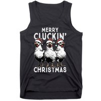 Merry Cluckin Christmas Funny Christmas Graphic Tank Top