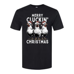 Merry Cluckin Christmas Funny Christmas Graphic Softstyle CVC T-Shirt