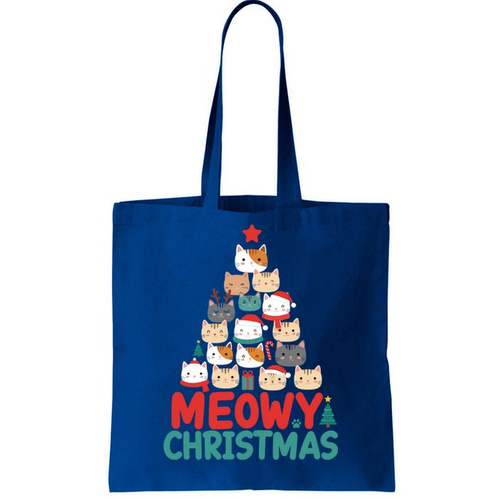 Meowy Christmas Cute Gift Tote Bag