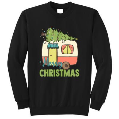 Merry Christmas Camping Van Trailer Xmas Tree Gift Sweatshirt