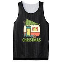 Merry Christmas Camping Van Trailer Xmas Tree Gift Mesh Reversible Basketball Jersey Tank