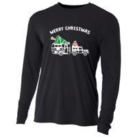 Merry Christmas Caravan Camping RV Trailer Xmas Tree Gift Cooling Performance Long Sleeve Crew