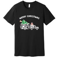 Merry Christmas Caravan Camping RV Trailer Xmas Tree Gift Premium T-Shirt