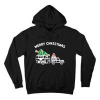 Merry Christmas Caravan Camping RV Trailer Xmas Tree Gift Tall Hoodie