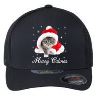 Merry Catmas Cute Cat Kitten Santa Hat Christmas Gift Funny Flexfit Unipanel Trucker Cap