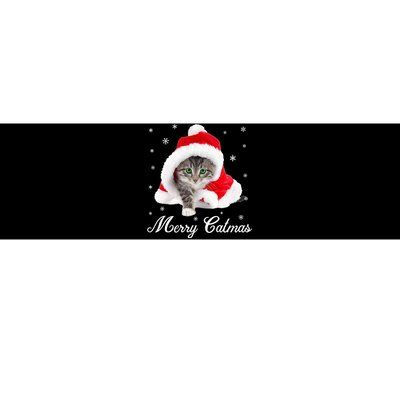 Merry Catmas Cute Cat Kitten Santa Hat Christmas Gift Funny Bumper Sticker