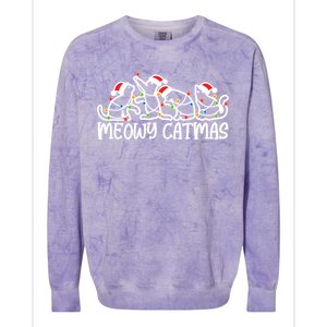 Meowy Catmas Cat Lover Christmas Great Gift Colorblast Crewneck Sweatshirt