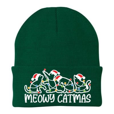 Meowy Catmas Cat Lover Christmas Great Gift Knit Cap Winter Beanie