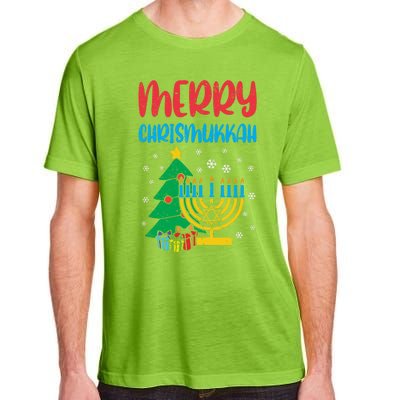 Merry Chrismukkah Christmas Cool Xmas Pajama Hanukkah Jewish Long Sleeve Adult ChromaSoft Performance T-Shirt