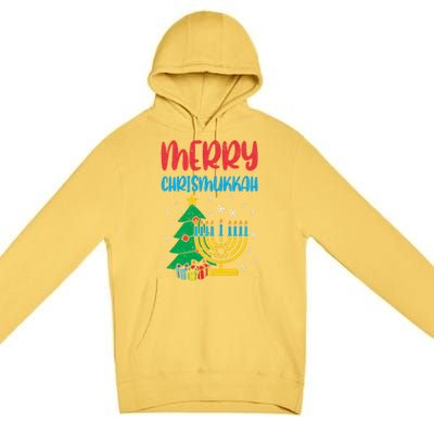 Merry Chrismukkah Christmas Cool Xmas Pajama Hanukkah Jewish Long Sleeve Premium Pullover Hoodie