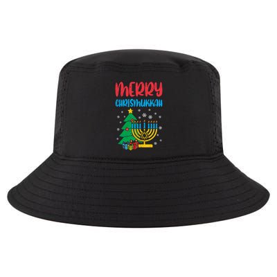 Merry Chrismukkah Christmas Cool Xmas Pajama Hanukkah Jewish Long Sleeve Cool Comfort Performance Bucket Hat