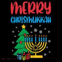 Merry Chrismukkah Christmas Cool Xmas Pajama Hanukkah Jewish Long Sleeve Tall T-Shirt