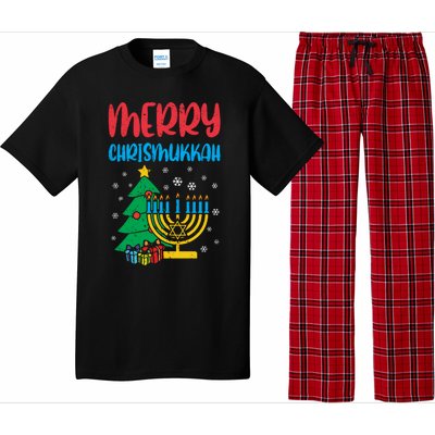 Merry Chrismukkah Christmas Cool Xmas Pajama Hanukkah Jewish Long Sleeve Pajama Set