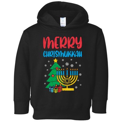 Merry Chrismukkah Christmas Cool Xmas Pajama Hanukkah Jewish Long Sleeve Toddler Hoodie