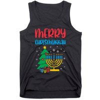 Merry Chrismukkah Christmas Cool Xmas Pajama Hanukkah Jewish Long Sleeve Tank Top