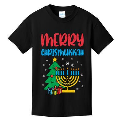 Merry Chrismukkah Christmas Cool Xmas Pajama Hanukkah Jewish Long Sleeve Kids T-Shirt