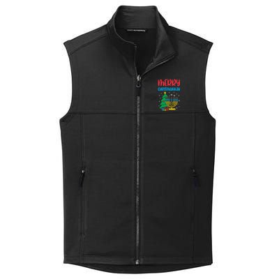 Merry Chrismukkah Christmas Cool Xmas Pajama Hanukkah Jewish Long Sleeve Collective Smooth Fleece Vest