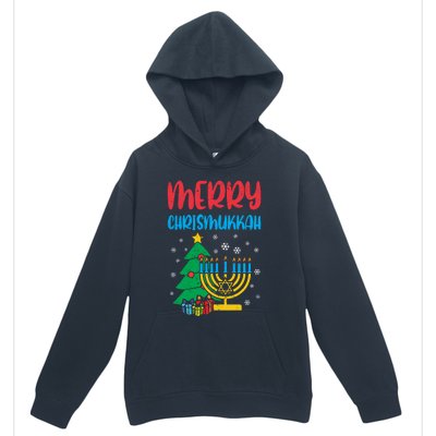 Merry Chrismukkah Christmas Cool Xmas Pajama Hanukkah Jewish Long Sleeve Urban Pullover Hoodie