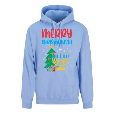 Merry Chrismukkah Christmas Cool Xmas Pajama Hanukkah Jewish Long Sleeve Unisex Surf Hoodie