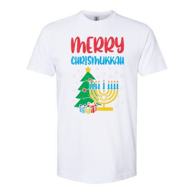 Merry Chrismukkah Christmas Cool Xmas Pajama Hanukkah Jewish Long Sleeve Softstyle CVC T-Shirt