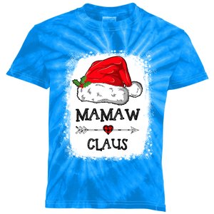 Mamaw Claus Christmas Light Pajama Family Matching Xmas Funny Gift Kids Tie-Dye T-Shirt