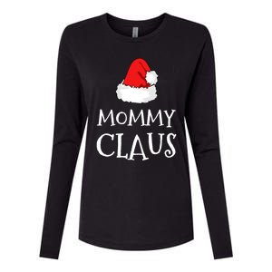 Mommy Claus Christmas Hat Family Pj Group Matching Pajama Gift Womens Cotton Relaxed Long Sleeve T-Shirt