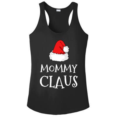 Mommy Claus Christmas Hat Family Pj Group Matching Pajama Gift Ladies PosiCharge Competitor Racerback Tank