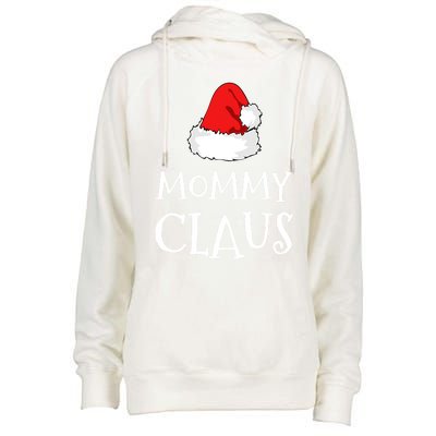 Mommy Claus Christmas Hat Family Pj Group Matching Pajama Gift Womens Funnel Neck Pullover Hood