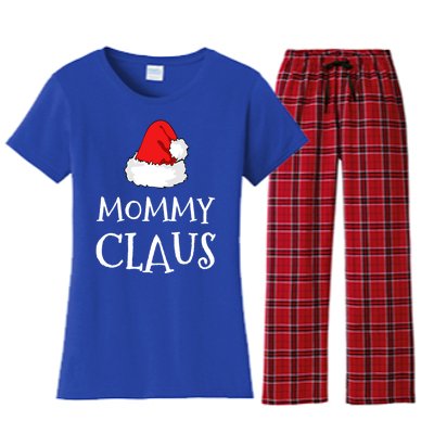 Mommy Claus Christmas Hat Family Pj Group Matching Pajama Gift Women's Flannel Pajama Set