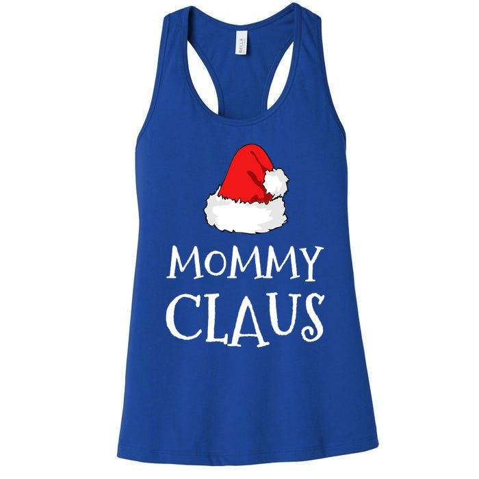 Mommy Claus Christmas Hat Family Pj Group Matching Pajama Gift Women's Racerback Tank