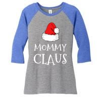 Mommy Claus Christmas Hat Family Pj Group Matching Pajama Gift Women's Tri-Blend 3/4-Sleeve Raglan Shirt