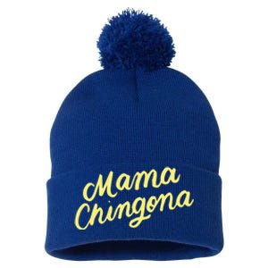 Mama Chingona Chicana Mom Mexican American Chicano Feminista Great Gift Pom Pom 12in Knit Beanie