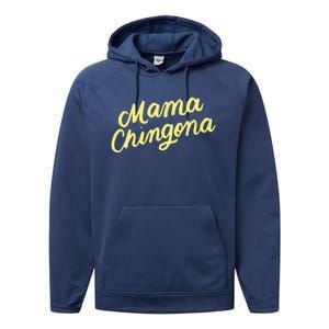 Mama Chingona Chicana Mom Mexican American Chicano Feminista Great Gift Performance Fleece Hoodie