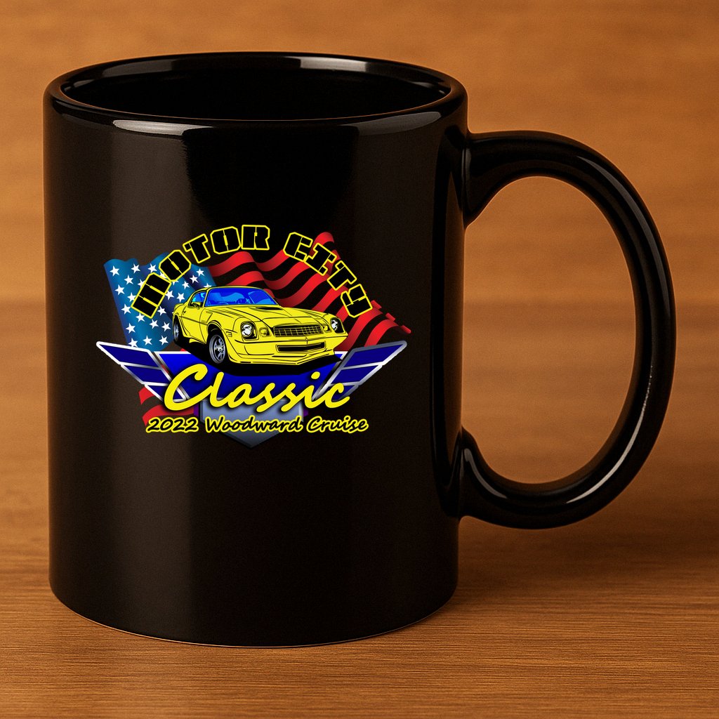 Motor City Cruise 11oz C Handle Ceramic Mug