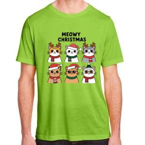 Meowy Christmas Cat Lover Festive Gift Adult ChromaSoft Performance T-Shirt