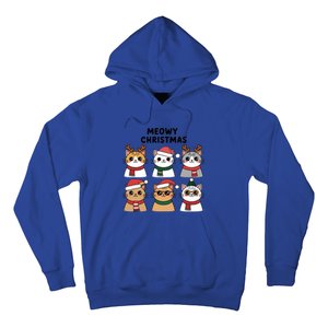 Meowy Christmas Cat Lover Festive Gift Hoodie