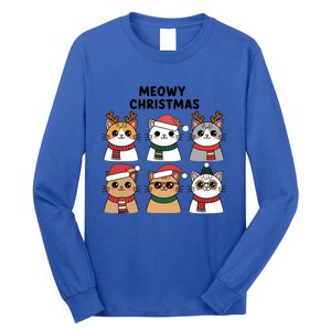 Meowy Christmas Cat Lover Festive Gift Long Sleeve Shirt