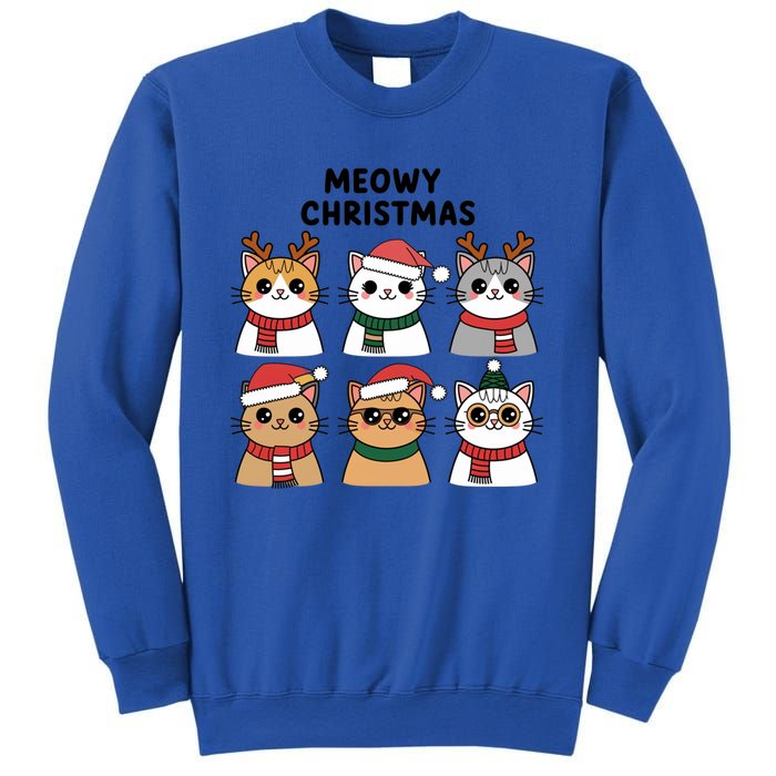 Meowy Christmas Cat Lover Festive Gift Sweatshirt