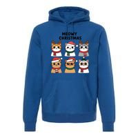 Meowy Christmas Cat Lover Festive Gift Premium Hoodie