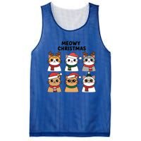 Meowy Christmas Cat Lover Festive Gift Mesh Reversible Basketball Jersey Tank