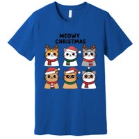 Meowy Christmas Cat Lover Festive Gift Premium T-Shirt