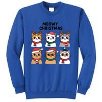 Meowy Christmas Cat Lover Festive Gift Tall Sweatshirt