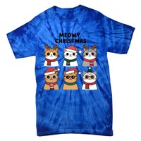 Meowy Christmas Cat Lover Festive Gift Tie-Dye T-Shirt