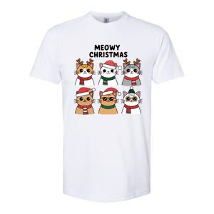 Meowy Christmas Cat Lover Festive Gift Softstyle CVC T-Shirt