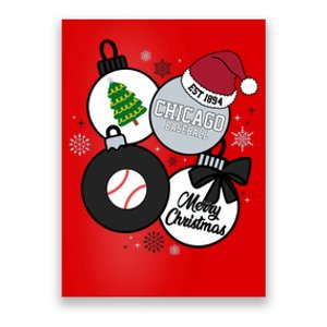 Merry Christmas Chicago Baseball Est 1894 Poster