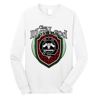 Macleod Clan Crest Scottish Clan Macleod Family Badge Long Sleeve Shirt