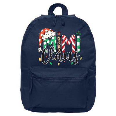 Mimi Claus Christmas Lights Santa Claus Matching Family 16 in Basic Backpack