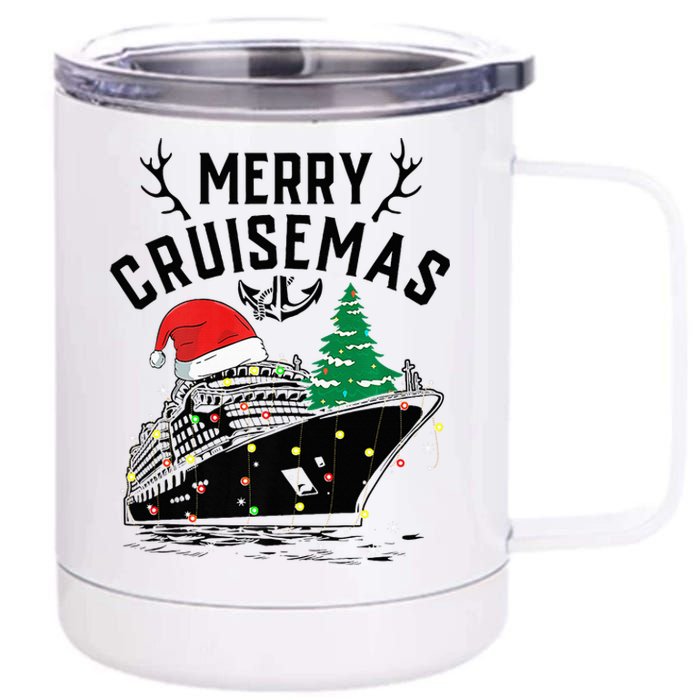 Merry Cruisemas Christmas Family Cruise Ship Funny 12 oz Stainless Steel Tumbler Cup